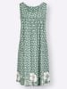 Sieh an! Jersey-Kleid in jade-weiß-bedruckt