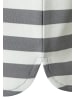 More & More sportives  Kurzarmshirt, gestreift in grey/offwhite