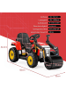 COSTWAY 12V Elektro Aufsitz Straßenwalze in Rot