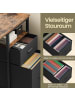 VASAGLE Computertisch Barnet in Braun-Schwarz - (B)140 x (H)76 x (T)60 cm