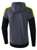 erima Squad Trainingsjacke mit Kapuze in slate grey/schwarz/gelb