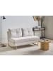 Beliani Schlafsofa JERSLEV in Weiß/Braun - (W) 150 x (H) 87 x (L) 84 cm