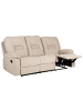 Beliani 3-Sitzer Sofa BERGEN in Beige/Schwarz - (W) 204 x (H) 101 x (L) 73 cm