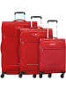Roncato Joy 4 Rollen Kofferset 3-teilig mit Dehnfalte rosso
