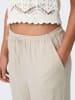 ONLY Leichte Damen Stoffhose mit Kordelzug und Taschen in Sand