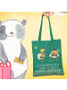 Mr. & Mrs. Panda Beutel Hummeln Kleeblatt mit Spruch in Mint