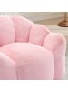 ABRIHOME Sofa in Rosa Lotus Form mit Kurzflor Bezug kompakt für Wohnzimmer