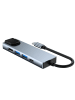 TechProtect 5in1 Multifunktionsadapter V3 USB-C – USB-A / USB-C / HDMI / in Grau