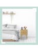 relaxdays 2 x Nachttisch in Natur - (B)40 x (H)55 x (T)41,5 cm