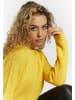 myMo Damen Strick Cropped Pullover in Gelb