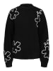 Pieces Strickpullover in Black