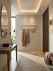 KADIMA DESIGN Wandgarderobe Metall Silber 80x20x4 cm Design Flurgarderobe Stahl,