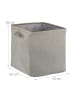 relaxdays Aufbewahrungskorb in Grau - (B)33 x (H)33 x (T)33 cm