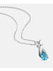 Diamant L'éternel Halskette mit Anhänger aus 375 Weißgold mit Diamant mit Topas