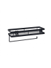 relaxdays Gewürzregal in Schwarz - (B)35 x (H)11,5 x (T)12 cm