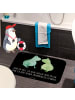 Mr. & Mrs. Panda Badematte Frosch Liebe mit Spruch in Schwarz
