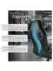 tectake Bürostuhl Tyson Belastbarkeit 120 kg, schwarz/blau