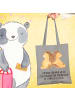 Mr. & Mrs. Panda Tasche Igel händchenhaltend mit Spruch in Light Grey