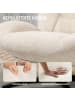 HOMCOM Loungesessel in Cremeweiß 89L x 83B x 85H cm