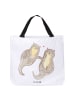 Mr. & Mrs. Panda Tote Bag Otter Hände halten ohne Spruch in Weiß