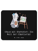 Mr. & Mrs. Panda Mouse Pad Künstlerin Chaos mit Spruch in Schwarz