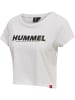 Hummel T-Shirt S/S Hmllegacy Woman Cropped T-Shirt in WHITE/BLACK