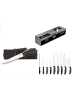 Cheffinger Cheffinger 10-teiliges Messer-Set aus Edelstahl mit Holzgriff in Schwarz