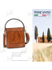 Toscanto Leder Umhängetasche Toscanto Tasche hellbraun ca. 18cm
