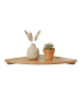 relaxdays Eckregal in Natur - (B)18 x (H)3 x (T)18 cm