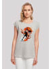 F4NT4STIC T-Shirt Basketball Splash Orange Sport SHORT SLEEVE in grau meliert