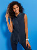 Sieh an! Ärmellose Bluse in marine