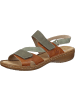 rieker Komfort-Sandalen in olive/cayenne/schilf