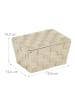 relaxdays 4 x Aufbewahrungskorb in Beige - (B)19,5x (H)10,5 x (T)14,5 cm