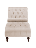 Beliani Chaiselongue MURET in Beige/Braun - (W) 163 x (H) 87 x (L) 72 cm
