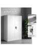tectake Aktenschrank  140 x 90 x 40 cm, grau