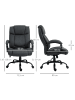 Vinsetto Bürostuhl-80L x 72,5B x 110-118H cm-Dunkelgrau
