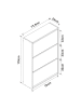 en.casa Schuhschrank Aurskog in Braun (H)110cm (B)73.5cm (T)24cm