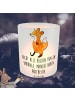 Mr. & Mrs. Panda Glas Teelichthalter Fuchs Beinprothese mit Spruch in Transparent