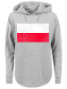 F4NT4STIC Oversized Hoodie Poland Polen Flagge distressed in grau