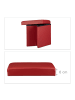 relaxdays Faltbarer Sitzhocker in Dunkelrot - (B)38 x (H)38 x (T)38 cm