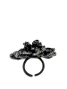 collezione alessandro Ring " Strassblüte " in schwarz