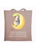 Mr. & Mrs. Panda Shopping Tasche Pinguin Mond mit Spruch in Braun Pastell