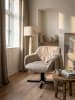 KADIMA DESIGN Loungesessel Samt Design Clubsessel mit Metallbeine, in Beige