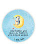 Mr. & Mrs. Panda Rund Magnet Pinguin Mond mit Spruch in Eisblau