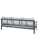 Beliani Gartensofa KIATO in Grau - (W) 225 x (H) 77 x (L) 80 cm