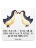Mr. & Mrs. Panda Untersetzer für Gläser Pinguin Liebe mit Spruch in Weiß