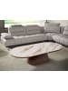 Angel Cerdá Couchtisch 2160 in Weiß / Walnuss – (Ø)160 x (H)38 cm