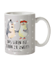 Mr. & Mrs. Panda Reisebecher Pinguin Heirat mit Spruch in Grau Pastell