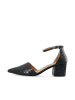 Bianco Pumps in BlackCrocoPatent