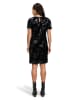 CARTOON Pailletten-Kleid kurzarm in Schwarz